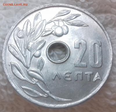 Монеты мира по фиксированной цене - ГРЕЦИЯ 20 лепта 1969 20210328_165954