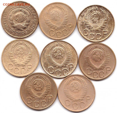 3 коп 1929-40(2)-43-48-49-54-57гг. до 25.05.21. 22-00 Мск - 3 коп 1929-40(3)-43-48-49-54-57гг.