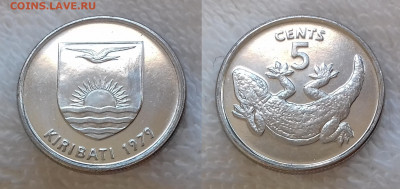 Иностранные монеты по ФИКСированной цене - КИРИБАТИ 5 центов 1979 магнетик 20191124_1043