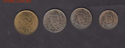 РФ 1993 Шпицберген Арктиуголь 4 монеты( 10;25;50;100р) до 26 - 22а