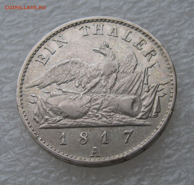 Королевство Пруссия. Фридрих Вильгельм III. 1 ТАЛЕР 1817 год - Тал1817 (4).JPG