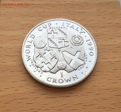 Шайба Остров Мэн 1 крона 1990 Чемпионат мира футбол Италия 2 - IMG_5673.JPG