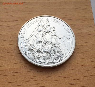 Острова Питкэрн 1 доллар 1989 корабль Баунти парусник флот - IMG_5597.JPG