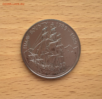 Острова Питкэрн 1 доллар 1989 корабль Баунти парусник флот - IMG_5592.JPG