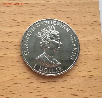 Острова Питкэрн 1 доллар 1989 корабль Баунти парусник флот - IMG_5602.JPG