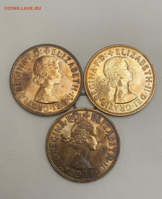 1 пенни 1967 года, 3 шт. До 25.05.21 (2) - 3BDECD16-FFC7-4E46-BDB5-DB46F216504E