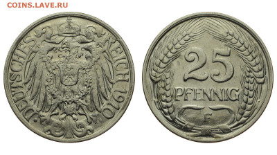 Германия. 25 пфеннигов 1910 г. F. До 25.05.21. - DSH_9417.JPG