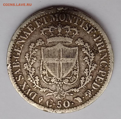 Сардиния 50 Чентезимо 1827г.орёл до 27.05.21г.22:00 - 20210522_172545