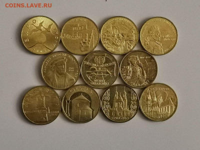 Польша 2 злотых 2005г (к-кт 11шт), до 29.05 - Польша 05г 11шт-1