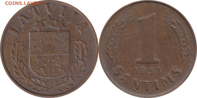 Латвия. - 02.018 1 santims 1938.JPG