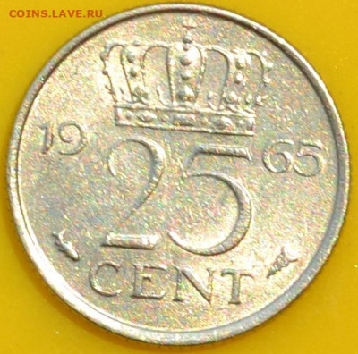 Нидерланды 25 центов 1965. 26. 05. 2021 в 22 - 00. - DSC_0262.JPG