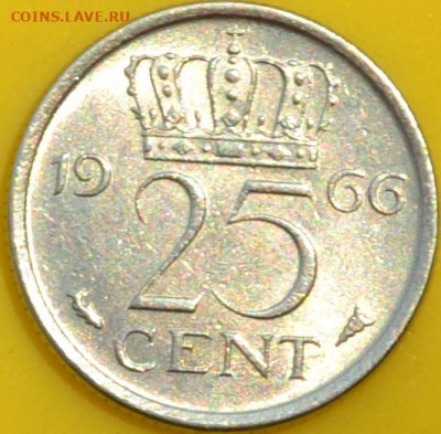Нидерланды 25 центов 1966. 26. 05. 2021 в 22 - 00. - DSC_0266.JPG