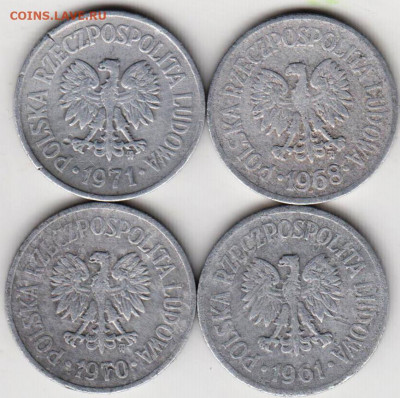 Польша 10 грошей 1961,1968, 1970г. до 30.05.21 г. в 23.00 - 004