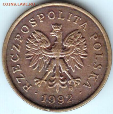 Польша 2 гроша 1992 г. до 31.05.21 г. в 23.00 - 012