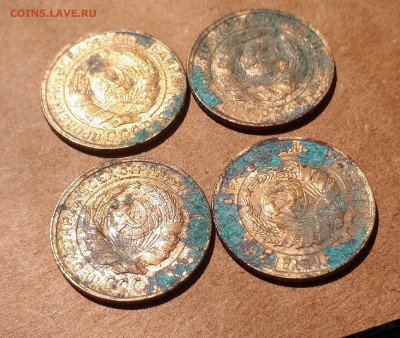 2 копейки 1934 г 4 шт (без обращения,в зеленке) 29.05. 22-30 - 20210525_105027