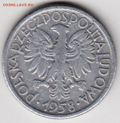 Польша 2 злотых 1958 г. до 01.06.21 г. в 23.00 - 017