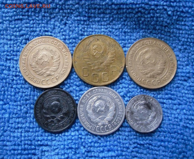 Лот монет ранних советов (6шт) . До 1.05.21г 22.00 МСК - 2