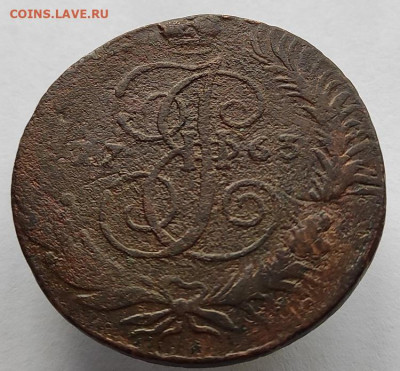 5 копеек 1763г сп.м перечекан - 5к1763.1