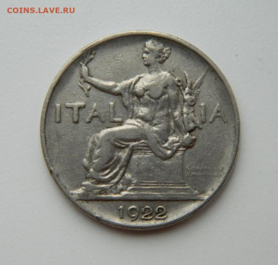 Италия 1 лира 1922 г. до 01.06.21 - DSCN9257.JPG