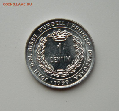Андорра 1 сентим 1999 г. (Юбилейная) ФАО до 01.06.21 - DSCN9274.JPG