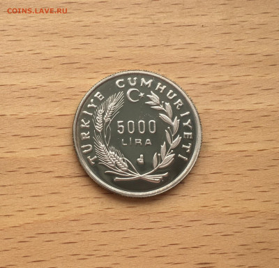 Турция 5000 лир 1992 турецкие евреи Корабль парусник - IMG_5498.JPG
