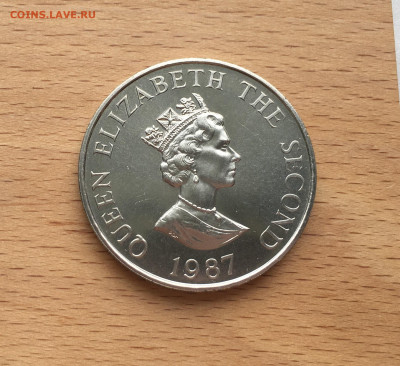 Крона Шайба Джерси 2 фунта 1987 Птица фауна голубь - IMG_5896.JPG