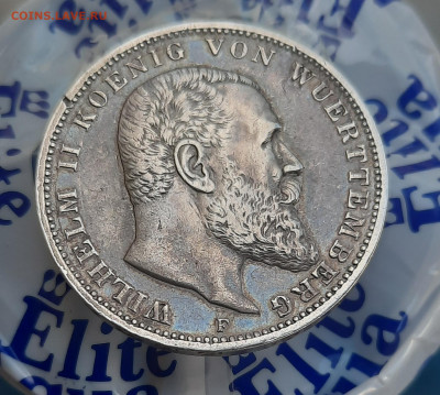 Германия.Вюртемберг 3 Марки 1910г.Оценка. - 20210528_181542