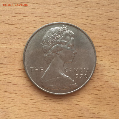 Крона Шайба Гамбия 8 шиллингов 1970 Бегемот фауна - IMG_6057.JPG