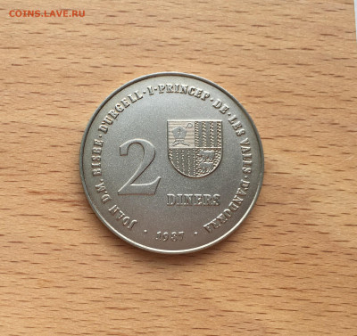 Андорра 2 динера 1987 Олимпийские Игры Барселона Альбервиль - IMG_6047.JPG