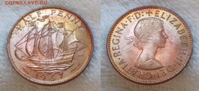 Иностранные монеты по ФиКсированной цене - ВЕЛИКОБРИТАНИЯ 1(2 пенни 1967 20191124_1431