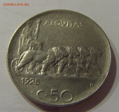 50 чентезимо 1925 рубчатый гурт Италия №1 05.06.2021 22:00 М - CIMG0325.JPG
