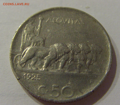 50 чентезимо 1925 рубчатый гурт Италия №2 05.06.2021 22:00 М - CIMG0329.JPG