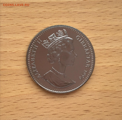 Крона Шайба Гибралтар 1 крона 1996 Тупик фауна - IMG_5612.JPG