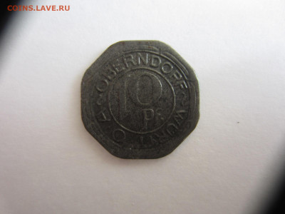 Нотгельд 10 пфенингов 1918 OBERNDORF до 03.06 в 22.00 мск - IMG_1350.JPG