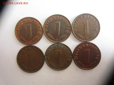 ТРЕТИЙ РЕЙХ 1 пфенинг 1937,38,39 - 6 шт. до 03.06 в 22.00 - IMG_1348.JPG