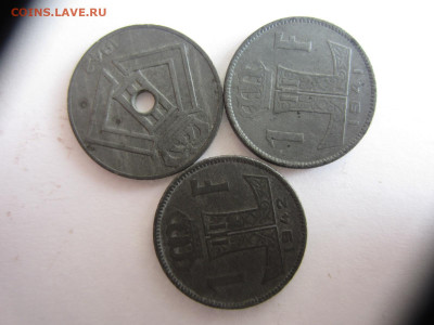 БЕЛЬГИЯ Окуппация 1 франк 1941,42, 10 сантим 1942 до 03.06 - IMG_1342.JPG