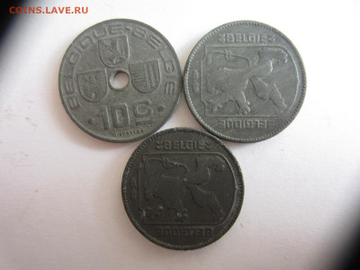 БЕЛЬГИЯ Окуппация 1 франк 1941,42, 10 сантим 1942 до 03.06 - IMG_1341.JPG