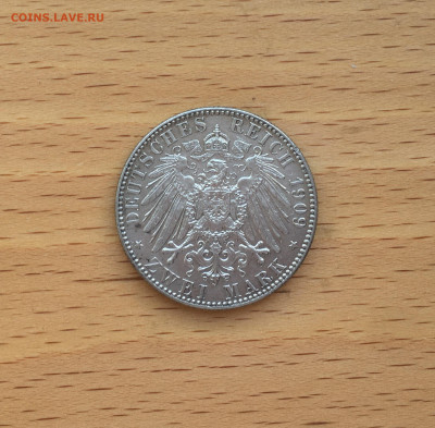 Саксония 2 марки 1909 Лейпцигский университет 500 лет Серебр - IMG_5346.JPG