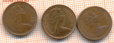 2 пенни 1971,74,80 , фикс - Великобритания полпенни 3шт 3020