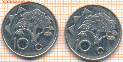 Намибия 10 центов 1998,2009, фикс - Намибия 10 центов 2 монеты 3028