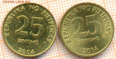 Филиппины 25 сентимо 2004,2014, фикс - Филиппины 25 сентаво 2004,2014 3030