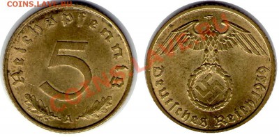 >L< 3 рейх 5 пфен 1939 A до 24.10.11 21:00 - 5_39A