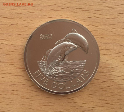 Крона Шайба Новая Зеландия 5$ долларов 2002 Дельфин Гектора - krona_shajba_novaja_zelandija_5_dollarov_2002_delfin_gektora_unc_fauna_tirazh_4000_sht_redkaja (2)