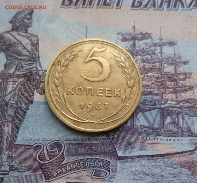 5 копеек 1937,38,50 года - 5-37-1