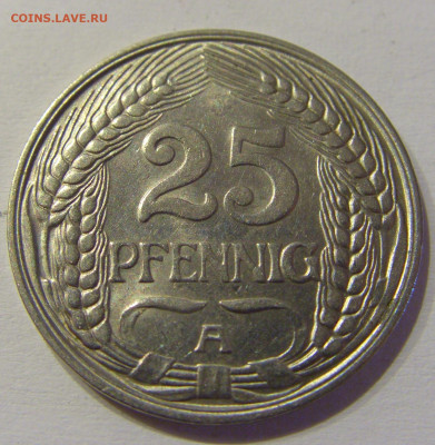 25 пфеннигов 1909 А Германия №1 05.06.2021 22:00 МСК - CIMG1535.JPG