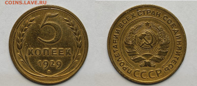 5 копеек 1929г  до 08.06.2021 - 5-1929