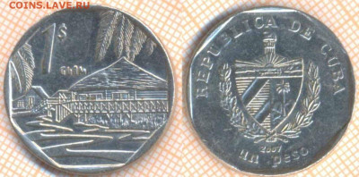 Куба 1 песо 2007 г., до 10.06.2021 г. 22.00 по Москве - Куба 1 песо 2007 1621