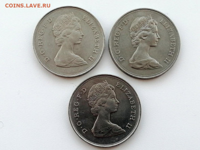 лот юбилейки 25п Великобритании 3 монеты до 10.06.2021г - 1