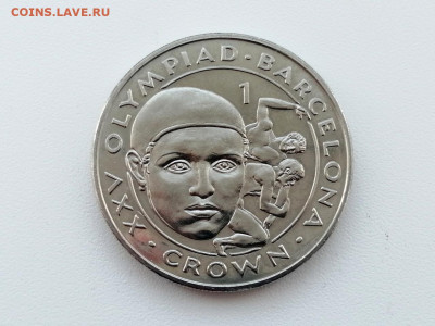 Гибралтар 1крона 1991 ОИ Барселона 1992г Борьба - 2