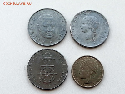 лот юбилейки Италии 100 лир 4 монеты до 10.06.2021г - 2